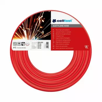Tubo per acetilene Cellfast 9×3 mm, 50 m — tubo per gas di saldatura