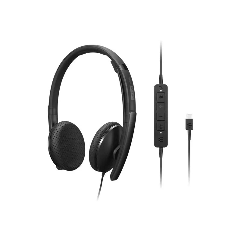 Cuffie/headset Lenovo 4XD1M45626 con filo, archetto, USB Type-C, nero