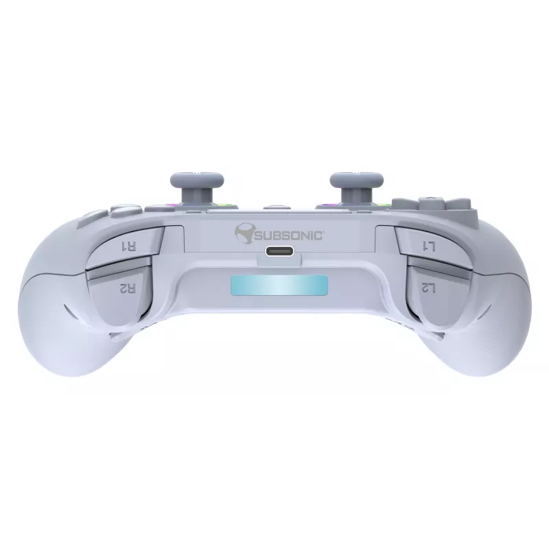 Controller LED wireless SUBSONIC SA5639-2 — per PS4 e PC, bianco, connessione wireless