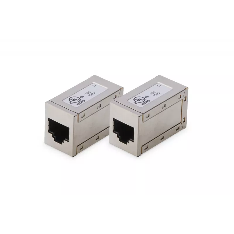 Digitus giunto modulare CAT 6, schermato, 2 pezzi, RJ-45, contatti dorati, argento