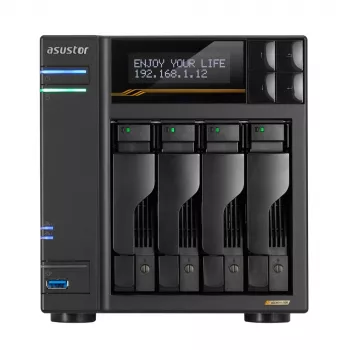 Asustor Lockerstor 4 Gen3 AS6804T NAS 4 vani, AMD Ryzen V3C14, 16GB DDR5 ECC, 2x 10GbE + 2x 5GbE