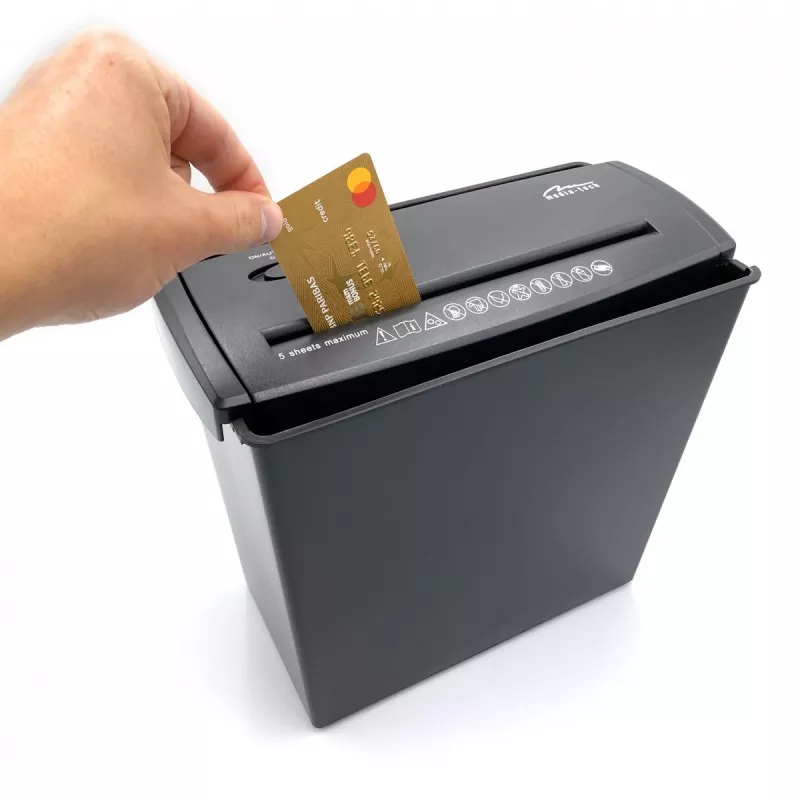 DISTRUGGIDOCUMENTI - Distruggidocumenti. Taglia carta, pellicola, dischi CD/DVD, carte di credito. (MT215)