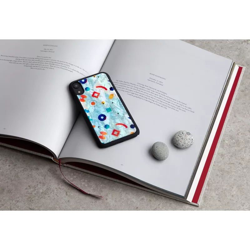 Custodia protettiva iKins per iPhone XR – nero design Poppin Rock