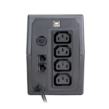 UPS ORVALDI I650 0,6 kVA (360 W) con display LCD e USB, 4 uscite IEC