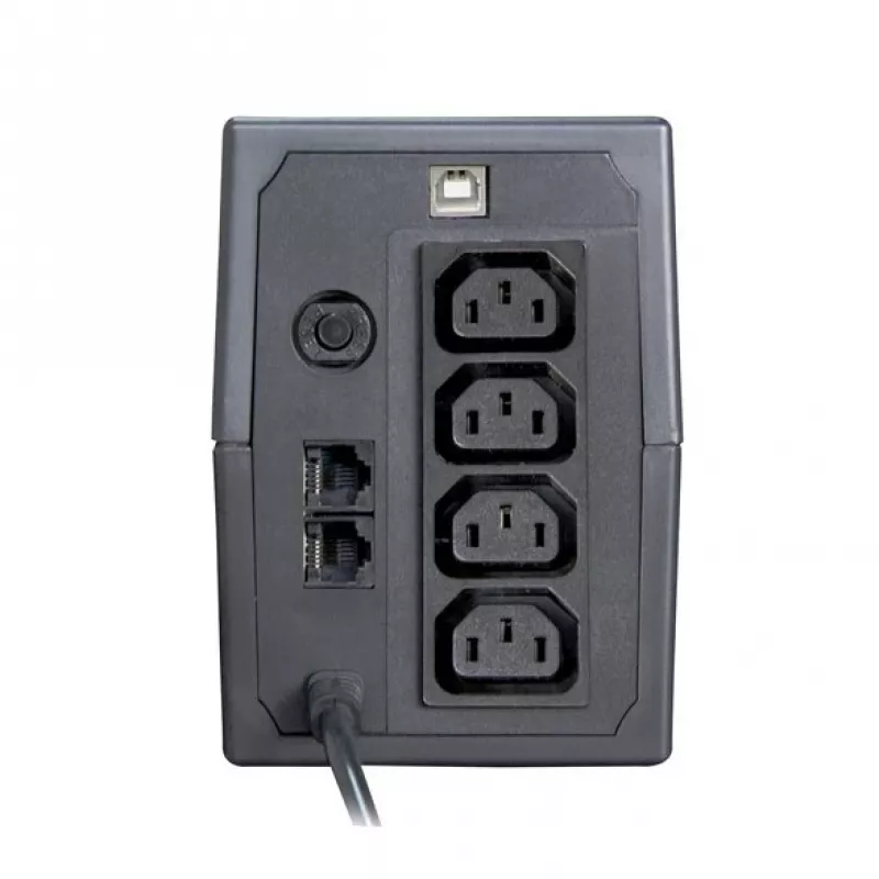 UPS ORVALDI I650 0,6 kVA (360 W) con display LCD e USB, 4 uscite IEC