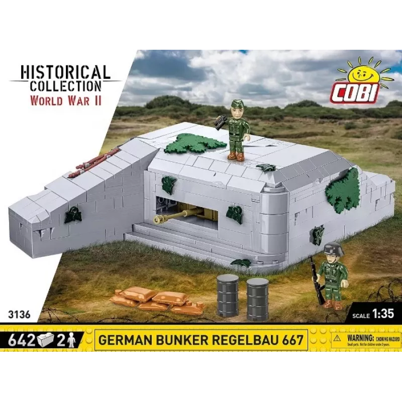 Set da costruzione Cobi Deutscher Bunker Regelbau 667/642 Modello COBI-3136 – set di mattoncini dettagliato