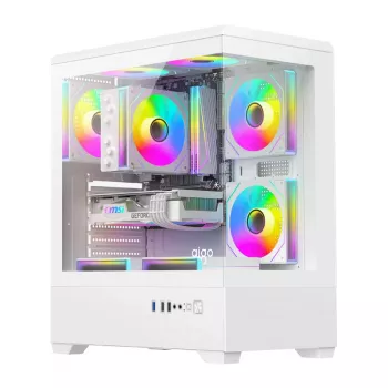 Case per computer DarkFlash C365 (bianco) con 5 ventole