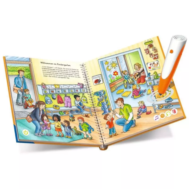 tiptoi Starter-Set: Mein Wörterbilderbuch Kindergarten, libro didattico penna e libro illustrato