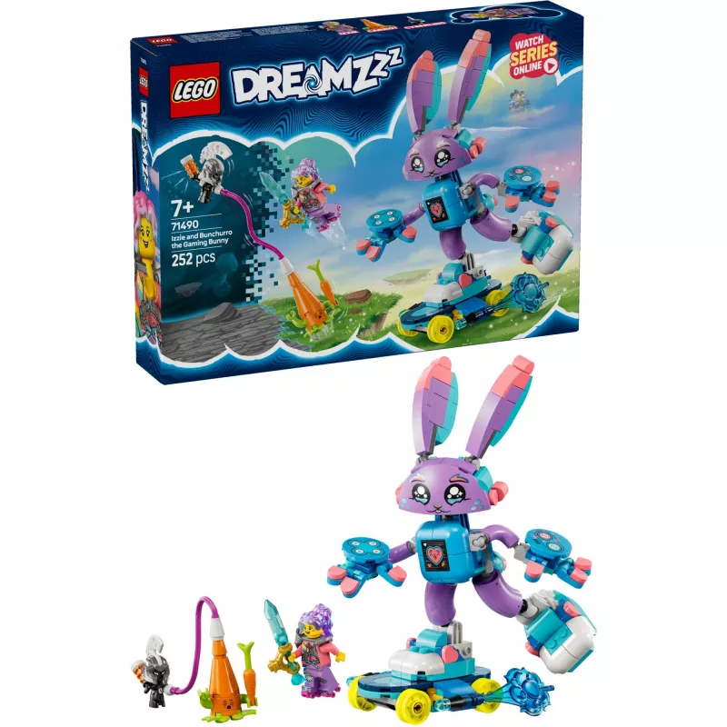 LEGO Set da costruzione LEGO 71490 Dreamzz Izzie e Bunchurro Gaming Bunny – set di gioco con personaggi