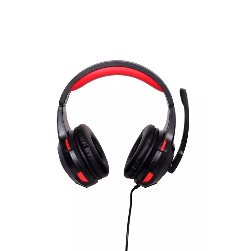 Headset gaming con filo GEMBIRD GHS-U-5.1-01 — over-ear, supporto 5.1, 20–20.000 Hz, cavo 2 m, rosso/nero