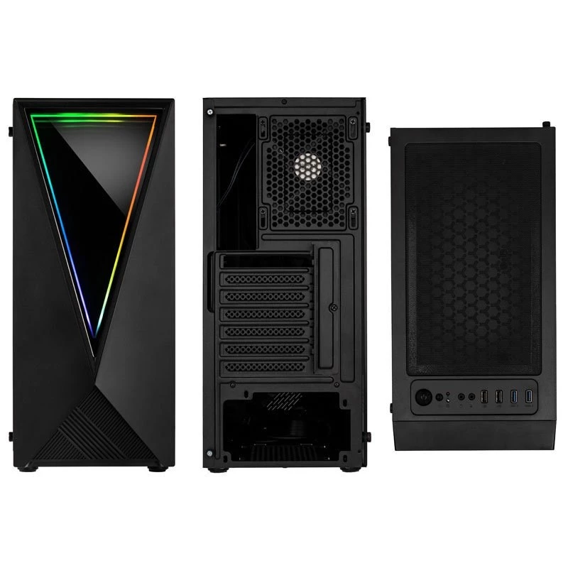 Kolink VOID RGB case per PC tower, nero, con finestra, ventola LED, filtro antipolvere