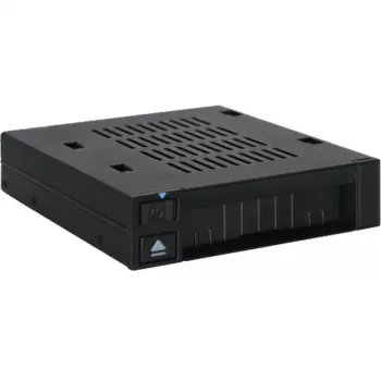 ICY DOCK - MB521SP-B - Dock per HDD/SSD SAS/SATA da 2.5 singolo vano in vano frontale da 1x 3,5 telaio hot-swap con interruttore on/off e pulsante di espulsione