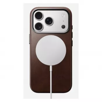 Custodia per cellulare Nomad Traditional Leather Case per iPhone 17 Pro, pelle-microfibra, adatta per 6,3