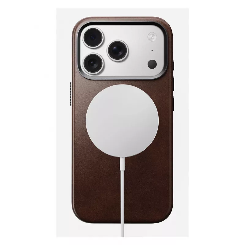 Custodia per cellulare Nomad Traditional Leather Case per iPhone 17 Pro, pelle-microfibra, adatta per 6,3