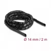 Spiralina flessibile DeLOCK 2 m x 14 mm nero polietilene