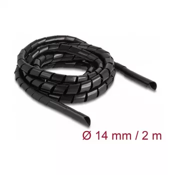 Spiralina flessibile DeLOCK 2 m x 14 mm nero polietilene