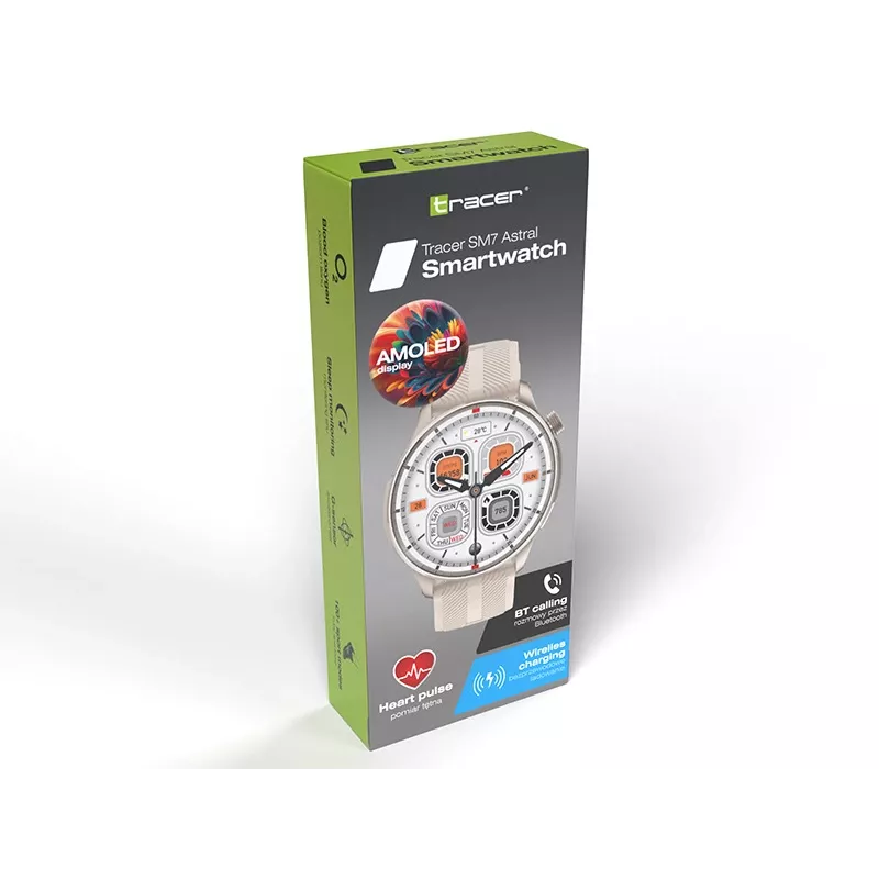 Smartwatch TRACER SM7 Astral Starlight — Bluetooth, cardiofrequenzimetro