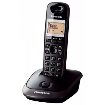 Panasonic KX-TG2511 telefono DECT nero con display del numero chiamante