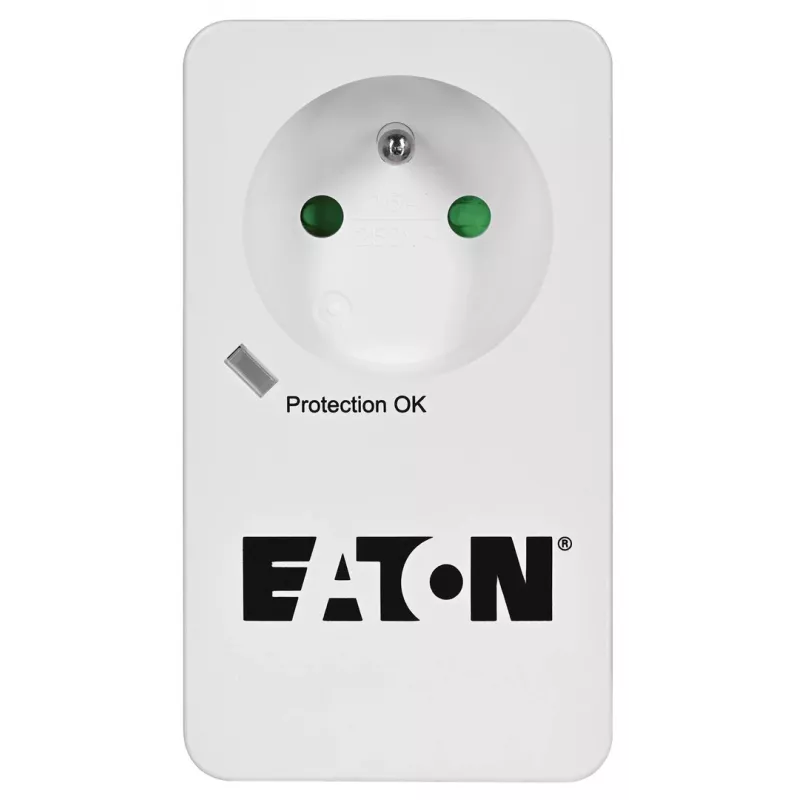 Box protezione da sovratensione Eaton Protection Box 1 FR — 1 presa Type-E, 220–250 V, 16 A, 4000 W, nero, compatto