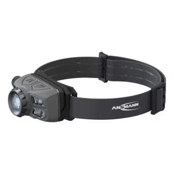 Ansmann HD450FRS nero, torcia frontale LED con fascia grigia