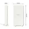 Qoltec 57013 antenna omnidirezionale 4G LTE da interni, 2x SMA, 0,6-2,7 GHz, 30 dBi, polarizzazione verticale, 50 Ω, ABS bianco
