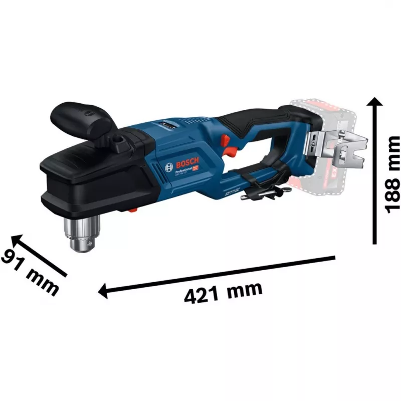 Trapano angolare a batteria GRD 18V-127 Professional solo, 18 Volt (blu/nero, senza batteria e caricabatterie)