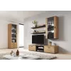 Cama set di due mensole 125cm SOHO rovere lefkas/nero