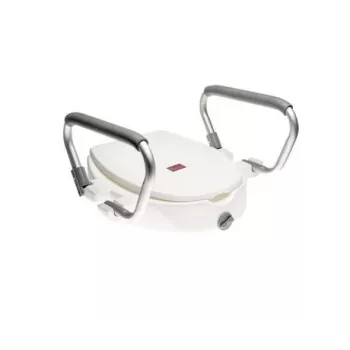 Rialzo per WC ANTAR AT51205 estensione con maniglie pieghevoli, altezza seduta 10 cm, portata fino a 180 kg, larghezza tra le maniglie 470 mm