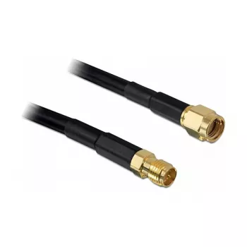 Cavo coassiale DeLOCK 5 m RP-SMA CFD200 nero