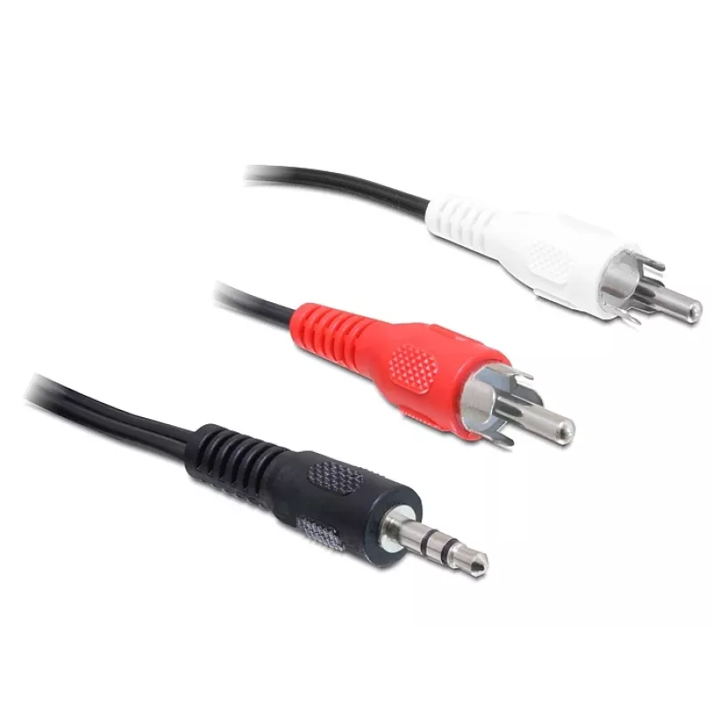 Cavo audio DeLOCK 84000 1,5 m 2xRCA 3,5 mm nero