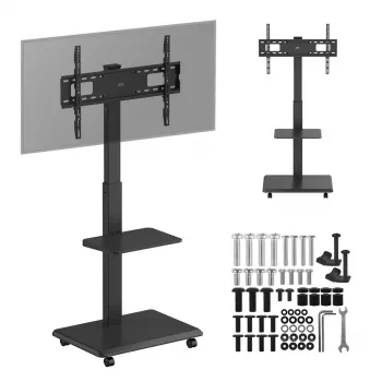 Supporto TV ergo office ER-304 B, portata max. 50 kg, VESA 600x400