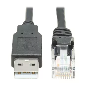 EATON TRIPPLITE cavo console rollover USB-A a RJ45 M/M - compatibile Cisco 250 Kbit/s 1,83 m nero (U009-006-RJ45-X)