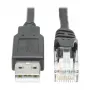 EATON TRIPPLITE cavo console rollover USB-A a RJ45 M/M - compatibile Cisco 250 Kbit/s 1,83 m nero (U009-006-RJ45-X)