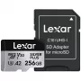 Scheda di memoria microSD 256GB C10 A2 U3 V30 205/150MB/s Silver Plus