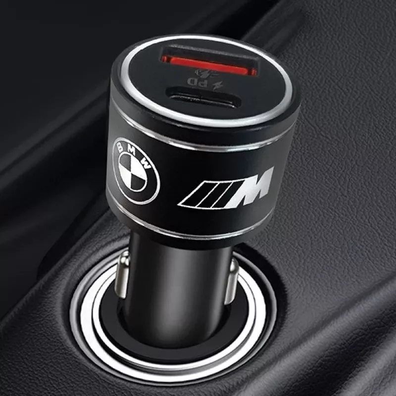 Caricabatterie da auto 20W PD-QC 3.0 ricarica rapida nero