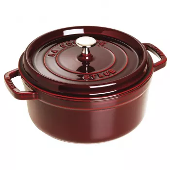 Pentola rotonda in ghisa Staub 3,8 L rosso granato – capacità 3,8 L, interno smaltato