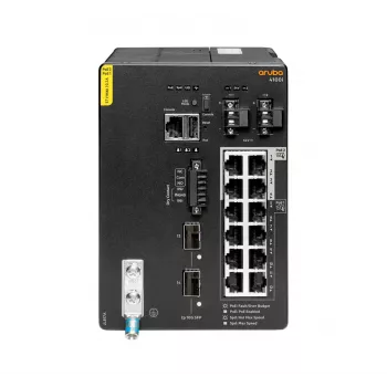 Hewlett Packard Enterprise HPE Aruba 4100i - Switch - 8 x 10/100/1000 (PoE Class 4) + 4 x 10/100/1000 (PoE Class 6) + 2 x SFP+ - montaggio su guida DIN - PoE Class 4 / PoE Class