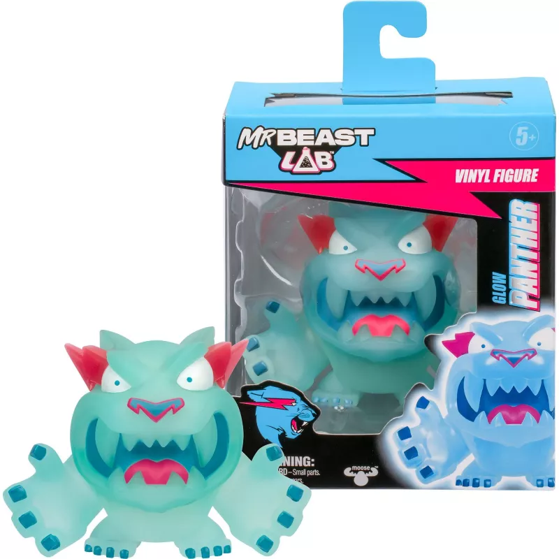 MrBeast Lab figure in vinile – Glow Panther, figura da gioco
