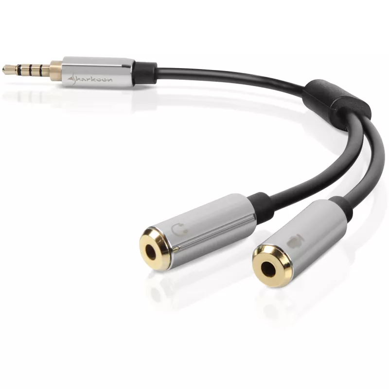 Sharkoon PMP35 - Adattatore audio - Mini connettore maschio a 4 poli (M)
