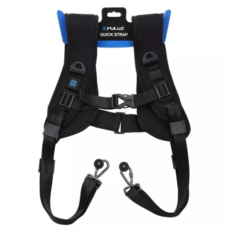 Tracolla doppia Puluz PU6002 cinghie regolabili per fotocamere, supporto pettorale e dorsale portatile