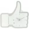 NeXtime orologio 5185wi Mini Thumbs Up, 20,5x21 cm, da parete, bianco/argento