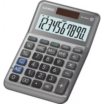 Calcolatrice basic Casio MS-100FM desktop 10 cifre grigia