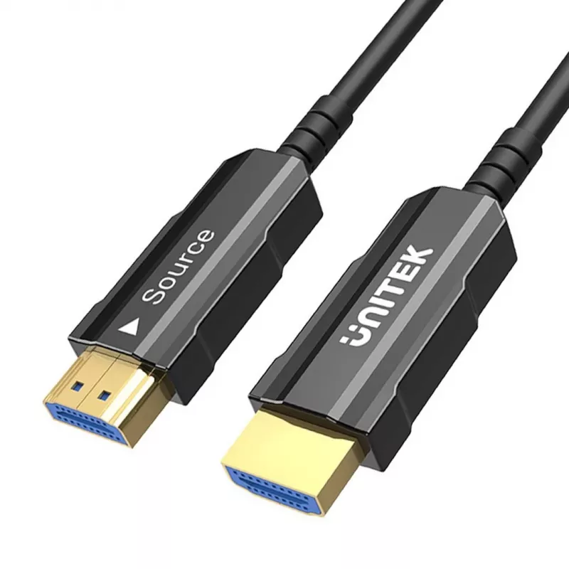 Unitek C11072BK-20M cavo HDMI 2.0 AOC in fibra ottica 20 m, 4K 60 Hz, nero