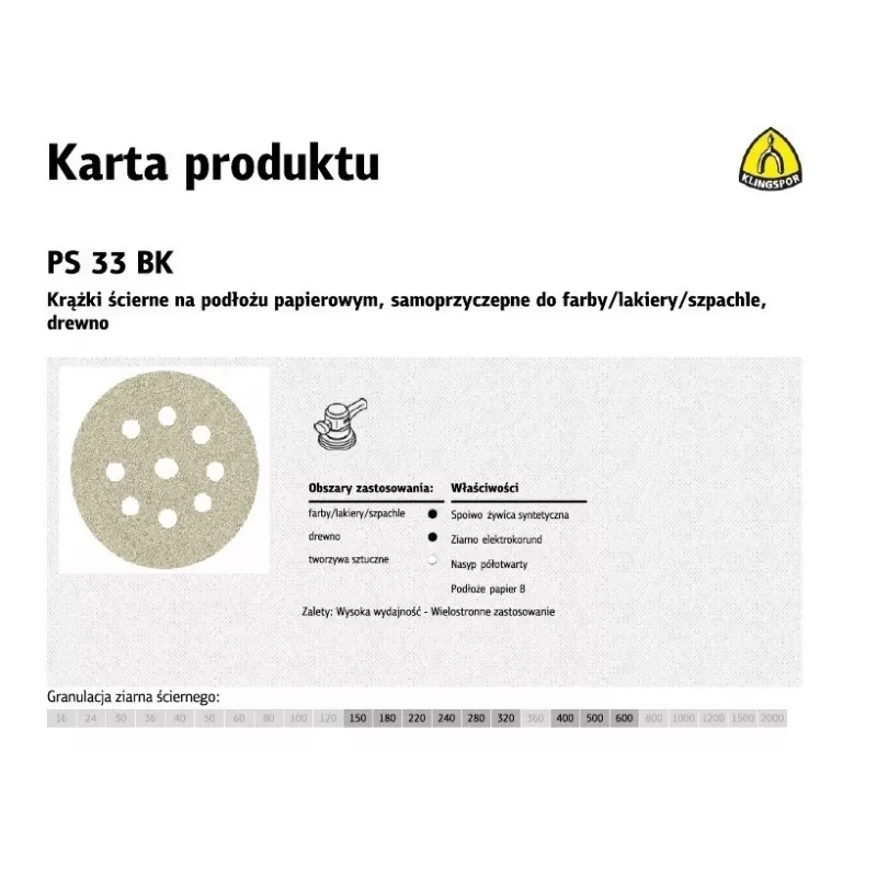 K.PUCK 225 PS33BK gr.150 OTW. GLS38 /50 pz.