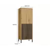 KAMARO 2DK stretto/GŁ rovere ARTISAN VETRINA