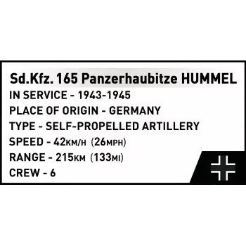 Set da costruzione Cobi Panzerhaubitze Hummel 1118 pezzi kit di montaggio