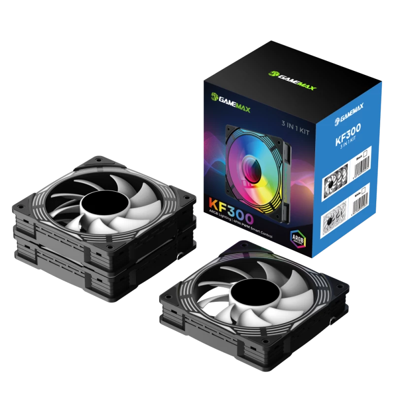 Gamemax | Ventola per case | KF300 BK | Nero