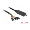 Cavo seriale DeLOCK 63946 USB 2.0 Type-C 2m nero