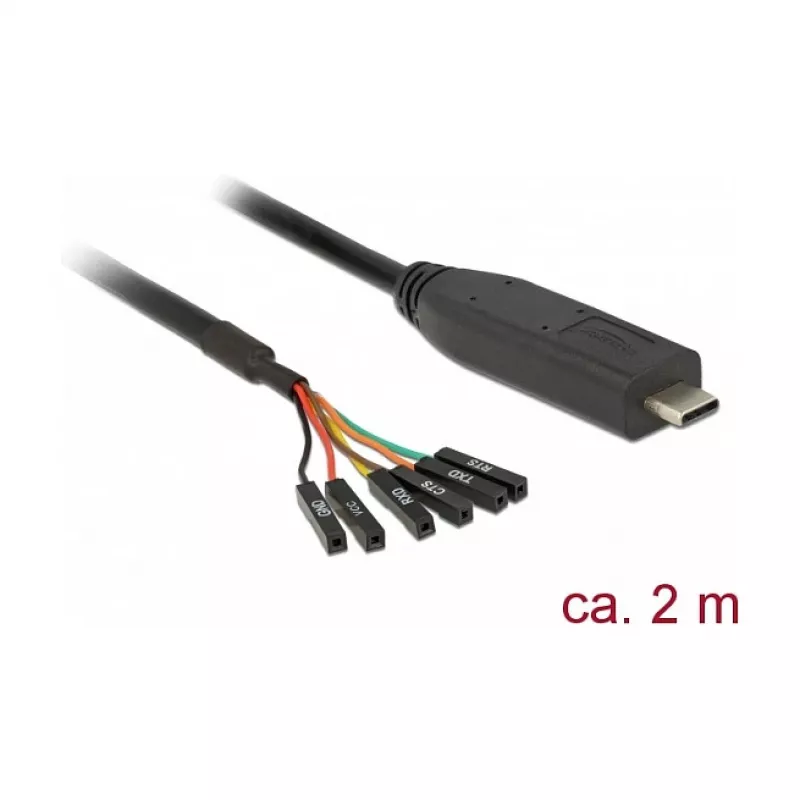 Cavo seriale DeLOCK 63946 USB 2.0 Type-C 2m nero