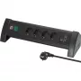 Ciabatta Brennenstuhl ALU-Office-Line 4 posti nero/bianco — Brennenstuhl ALU-Office-Line 4 posti